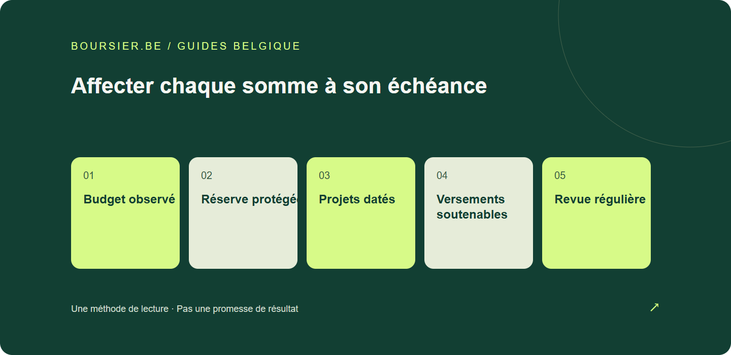 Affecter chaque somme à son échéance